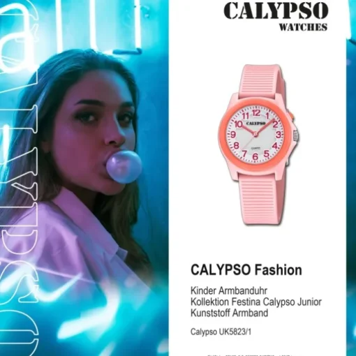 Calypso Kinderuhr Kunststoff rosa Calypso Junior Armbanduhr UK5823/1