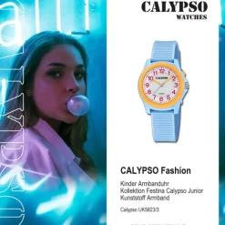 Calypso Kinderuhr Kunststoff blau Calypso Junior Armbanduhr UK5823/3
