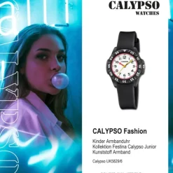 Calypso Kinderuhr Kunststoff schwarz Calypso Junior Armbanduhr UK5829/6