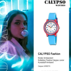 Calypso Kinderuhr Kunststoff Silikon blau Calypso Junior Armbanduhr UK5827/4