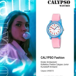 Calypso Kinderuhr Kunststoff Silikon rosa Calypso Junior Armbanduhr UK5827/2