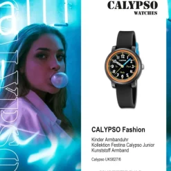 Calypso Kinderuhr Kunststoff PUR schwarz Calypso Junior Armbanduhr UK5827/6