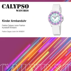Calypso Kinderuhr Kunststoff weiß Calypso Junior Armbanduhr UK5829/1