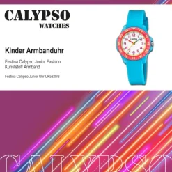 Calypso Kinderuhr Kunststoff hellblau Calypso Junior Armbanduhr UK5829/3