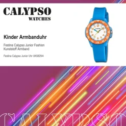 Calypso Kinderuhr Kunststoff blau Calypso Junior Armbanduhr UK5829/4