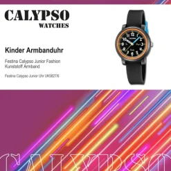 Calypso Kinderuhr Kunststoff PUR schwarz Calypso Junior Armbanduhr UK5827/6