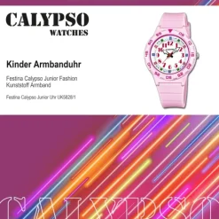Calypso Kinderuhr Kunststoff PUR rosa Calypso Junior Armbanduhr UK5828/1
