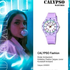 Calypso Kinderuhr Kunststoff PUR lila Calypso Junior Armbanduhr UK5828/3