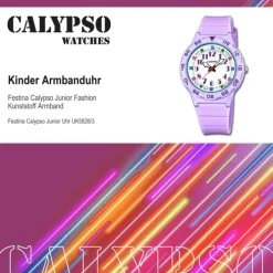 Calypso Kinderuhr Kunststoff PUR lila Calypso Junior Armbanduhr UK5828/3
