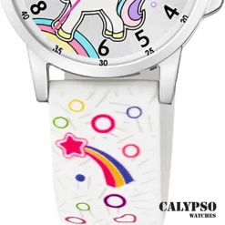 Calypso Kinderuhr PUR mehrfarbig weiß rosa Calypso Junior Armbanduhr UK5776/4