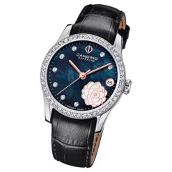 Candino Damen Armbanduhr Elegance C4721/4 Analog Leder schwarz UC4721/4