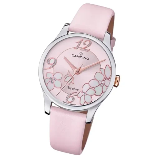 Candino Damen Armbanduhr Elegance C4720/4 Analog Leder rosa UC4720/4
