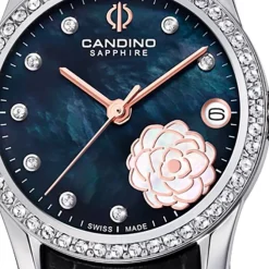 Candino Damen Armbanduhr Elegance C4721/4 Analog Leder schwarz UC4721/4
