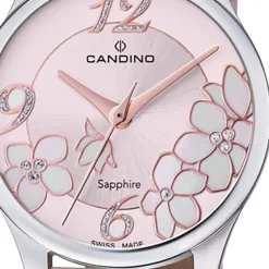 Candino Damen Armbanduhr Elegance C4720/4 Analog Leder rosa UC4720/4