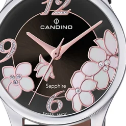 Candino Damen Armbanduhr Elegance C4720/6 Analog Leder schwarz UC4720/6