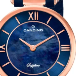 Candino Damen Armband-Uhr Lady Elegance C4671/2 Quarzuhr Leder blau UC4671/2