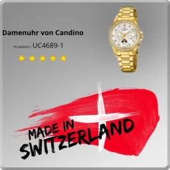 Candino Damen Armbanduhr Lady Elegance C4689/1 Quarz Edelstahl gold UC4689/1