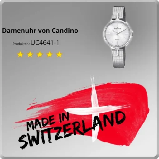 Candino Damen Armbanduhr Lady Elegance C4641/1 Quarz Edelstahl silber UC4641/1