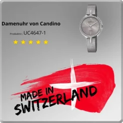 Candino Damen Armbanduhr Lady Elegance C4647/1 Quarz Edelstahl grau UC4647/1