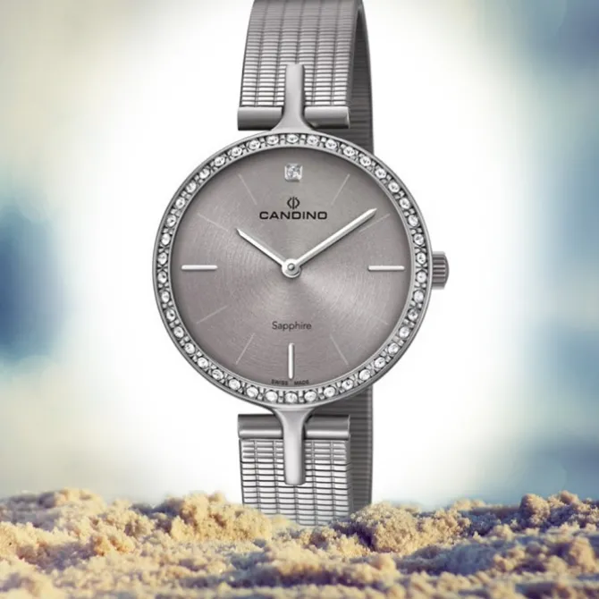 Candino Damen Armbanduhr Lady Elegance C4647/1 Quarz Edelstahl grau UC4647/1
