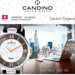 Candino Damen Armbanduhr Lady Elegance C4669/2 Quarz Leder schwarz UC4669/2
