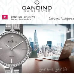 Candino Damen Armbanduhr Lady Elegance C4647/1 Quarz Edelstahl grau UC4647/1