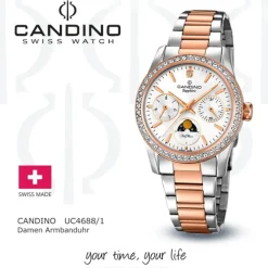 Candino Damen Armbanduhr Lady Elegance C4688/1 Edelstahl silber rose UC4688/1