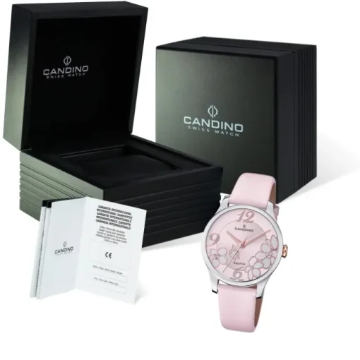 Candino Damen Armbanduhr Elegance C4720/4 Analog Leder rosa UC4720/4