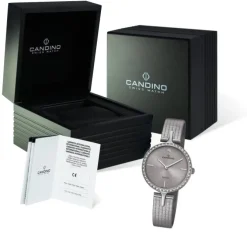 Candino Damen Armbanduhr Lady Elegance C4647/1 Quarz Edelstahl grau UC4647/1