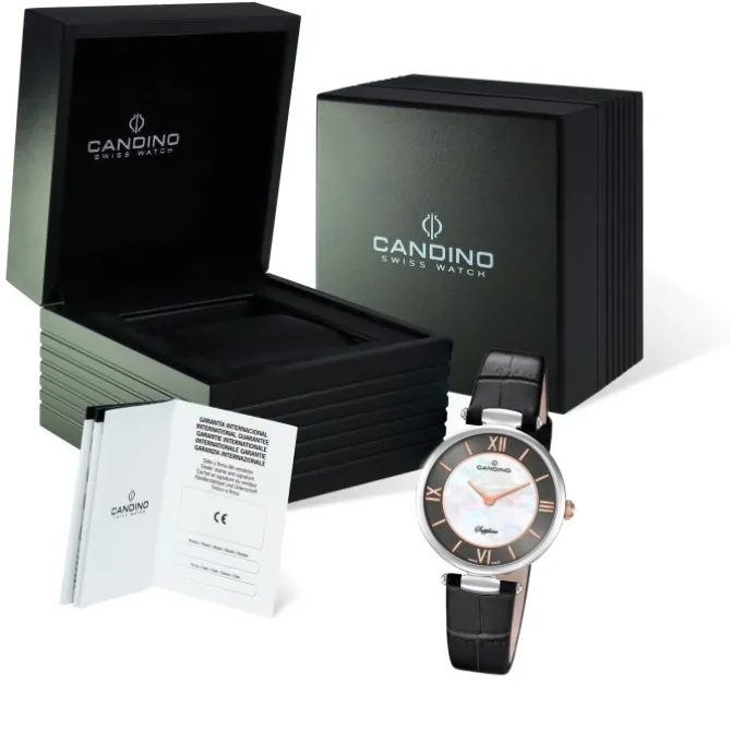 Candino Damen Armbanduhr Lady Elegance C4669/2 Quarz Leder schwarz UC4669/2