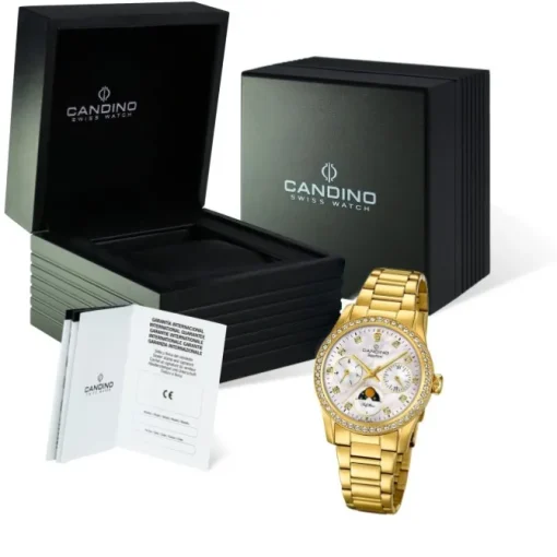 Candino Damen Armbanduhr Lady Elegance C4689/1 Quarz Edelstahl gold UC4689/1
