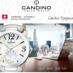 Candino Damen-Armbanduhr D-Light analog Quarz Leder UC4498/1