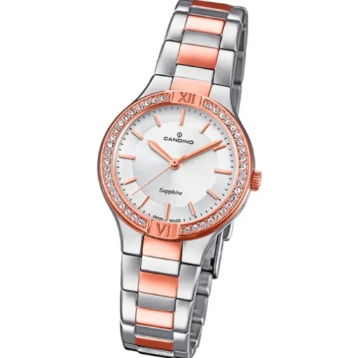 Candino Damen-Armbanduhr Edelstahl silber roségold C4628/1 Quarzuhr UC4628/1
