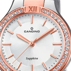 Candino Damen-Armbanduhr Edelstahl silber roségold C4628/1 Quarzuhr UC4628/1