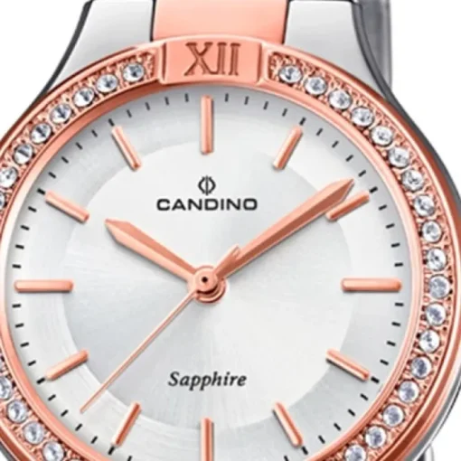 Candino Damen-Armbanduhr Edelstahl silber roségold C4628/1 Quarzuhr UC4628/1