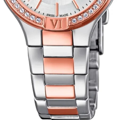 Candino Damen-Armbanduhr Edelstahl silber roségold C4628/1 Quarzuhr UC4628/1