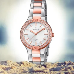 Candino Damen-Armbanduhr Edelstahl silber roségold C4628/1 Quarzuhr UC4628/1