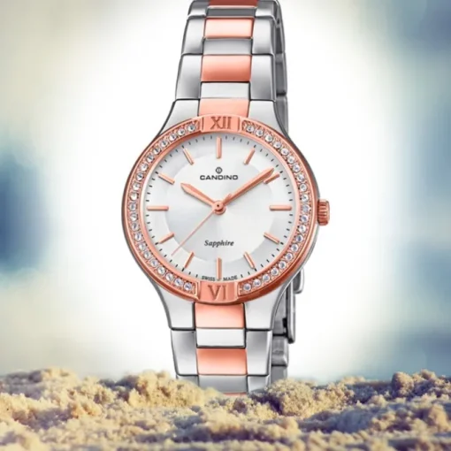 Candino Damen-Armbanduhr Edelstahl silber roségold C4628/1 Quarzuhr UC4628/1