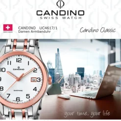 Candino Damen-Armbanduhr Edelstahl silber braun C4617/1 Quarz Klassisch UC4617/1