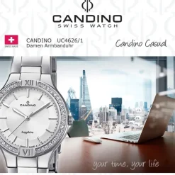 Candino Damen-Armbanduhr Edelstahl silber C4626/1 Quarzuhr UC4626/1