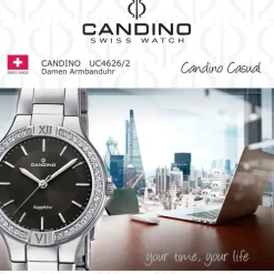 Candino Damen-Armbanduhr Edelstahl silber C4626/2 Quarzuhr UC4626/2