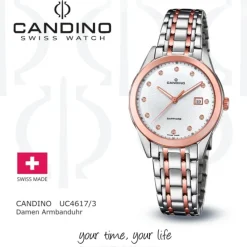 Candino Damen-Armbanduhr Edelstahl silber braun C4617/3 Quarz Klassisch UC4617/3