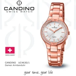 Candino Damen-Armbanduhr Edelstahl kupfer roségold C4630/1 Quarzuhr UC4630/1