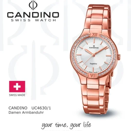Candino Damen-Armbanduhr Edelstahl kupfer roségold C4630/1 Quarzuhr UC4630/1