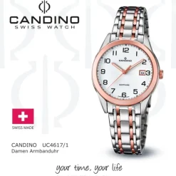 Candino Damen-Armbanduhr Edelstahl silber braun C4617/1 Quarz Klassisch UC4617/1