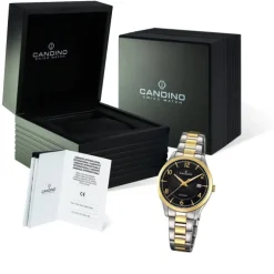Candino Damen-Armbanduhr Edelstahl silber gold C4632/2 Quarz Klassisch UC4632/2
