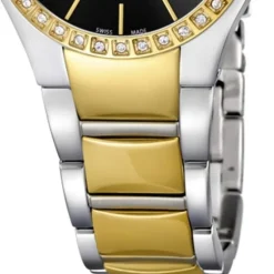 Candino Damen-Armbanduhr Timeless analog Quarz Edelstahl Gelbgold PVD UC4538/3