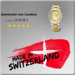 Candino Damen-Armbanduhr Timeless analog Quarz Edelstahl Gelbgold PVD UC4538/2