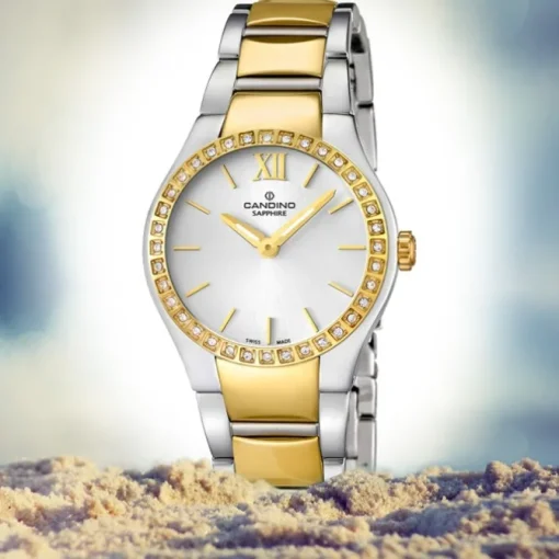 Candino Damen-Armbanduhr Timeless analog Quarz Edelstahl Gelbgold PVD UC4538/1