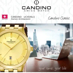 Candino Damen-Armbanduhr Timeless analog Quarz Leder UC4546/2